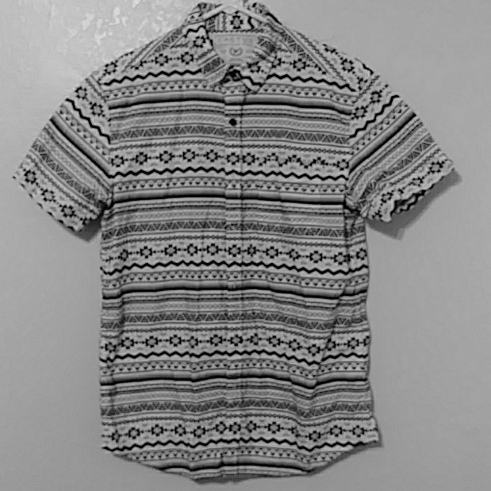 Button up tribal pattern shirt
